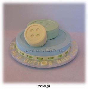 Cute as a Button Baby Shower cake
