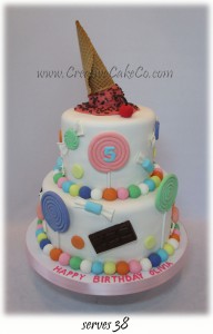 Candy & Ice Cream 2 Tier cake