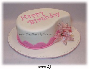 Pink & White Comma cake with Gelatin Lillies
