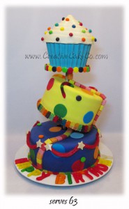 Topsy Turvy Candy cake