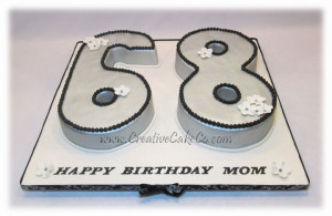 68th Birthday cake