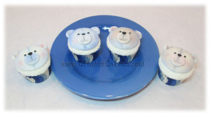Blue Teddy Bear cupcakes