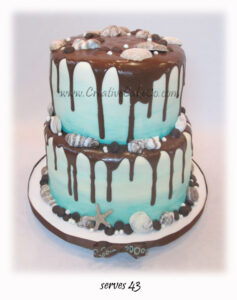 Chocolate Drip Beach Themed Cake
