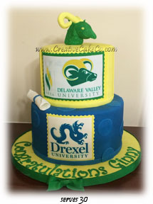 Drexel U-DV Graduation cake