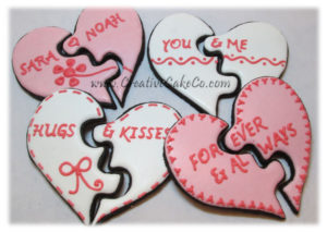 Heart Puzzle cookies