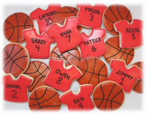Jersey & Basketball cookies